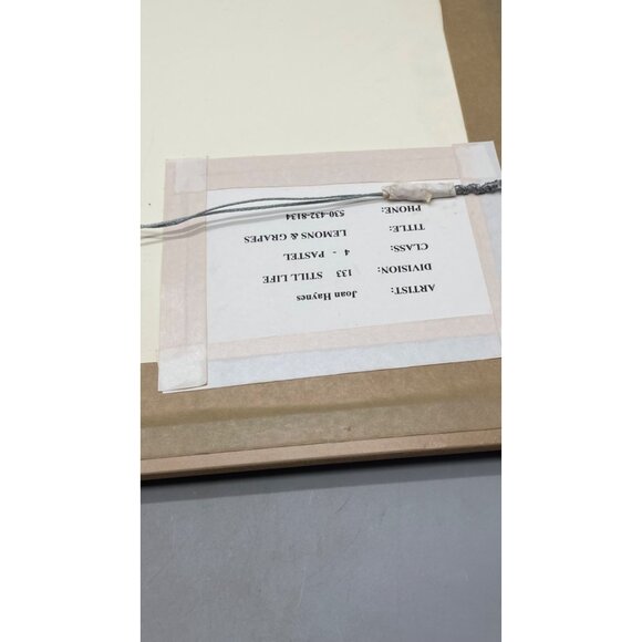 Joan Haynes Framed Still Life Pastel Painting Of Lemons & Grapes Glass Bowl READ - Picture 10 of 11